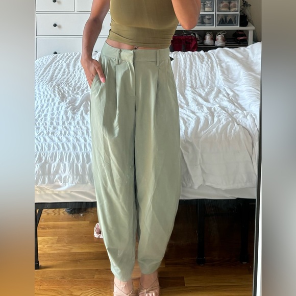 Adjustable Green Free People Pants/Trousers - Picture 2 of 6
